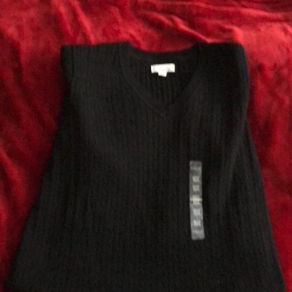 Kim Rogers V Neck Cable Sweater 3/4 Sleeve - Picture 2 of 3